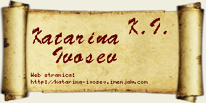 Katarina Ivošev vizit kartica